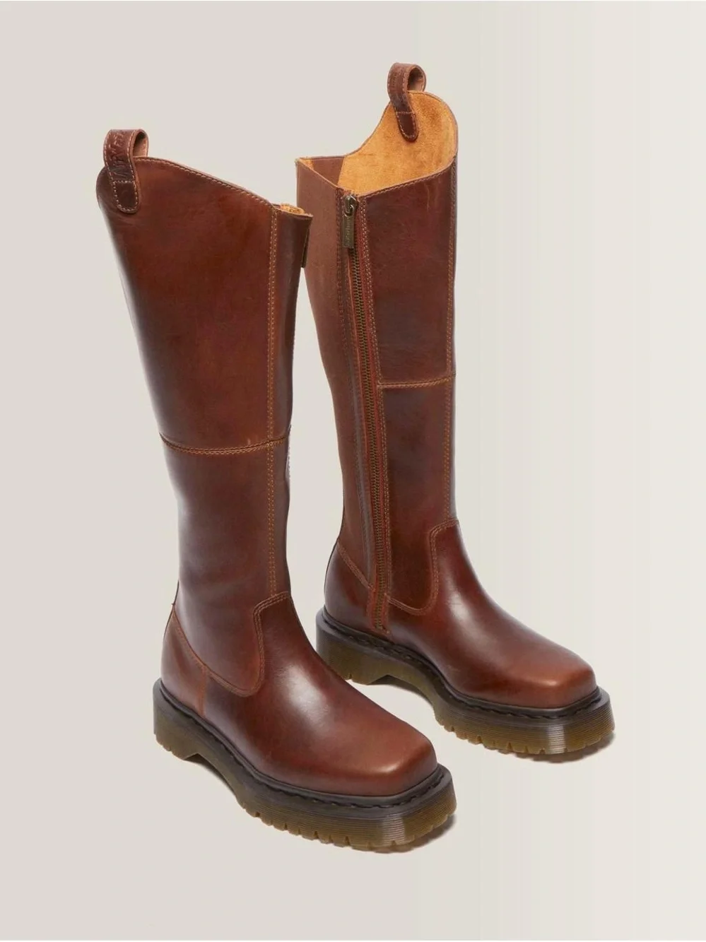 Dr. Martens AMAAYAH KNEE HIGH LEATHER BOOTS
